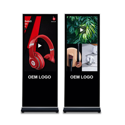 Factory Indoor 43&quot; Indoor LCD AD Players Monitor Totem Floor Stand Android LCD Touch Screen Advertising Digital Display signage kiosk