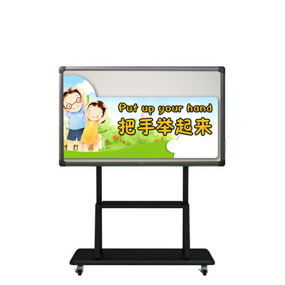 Windows Android Dual System Interactive Electronic Whiteboard , School Touchs Smart Board 65&quot; 4K Backlight