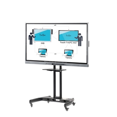 School Teaching 86 Inch Touch Screen Monitor And Interactive Commercial Flat Panel Android Multipoint System With Stand