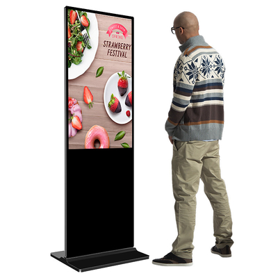 Android 43 Floor Indoor Standing Display Totem Advertising Display For Menu Signage Display Digital Advertising Players