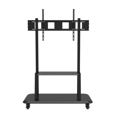 High Grade Cold Rolled Steel LCD TV Display Movable Adjustable Monitor Stand Cart With Wheel